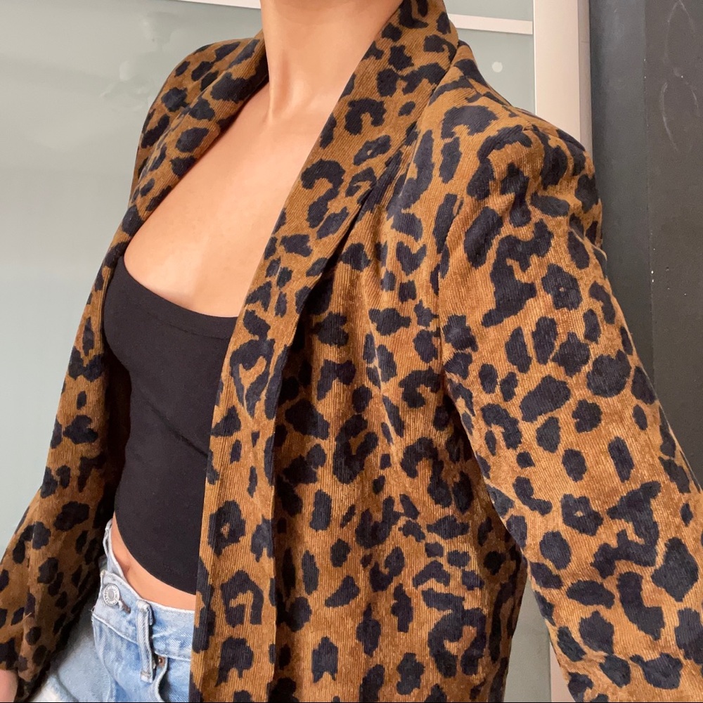 Cheetah print blazer